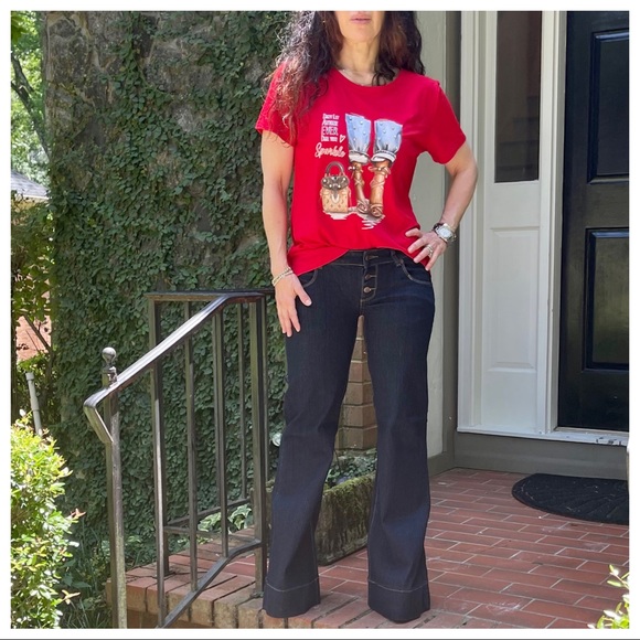 #BEST FITTING Wide leg side pocket dark denim jeans - Picture 4 of 8